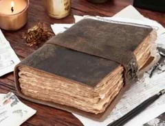 Vintage Leather Journal Blank Spell Book of Shadows, Grimoire Travel Notebook