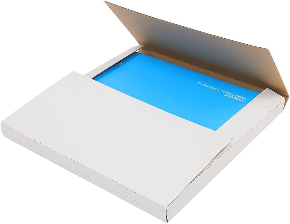 100PCS White LP Shipping Mailer Boxes, 12.5In*12.5In*1/2In & 1In Album Paper Box