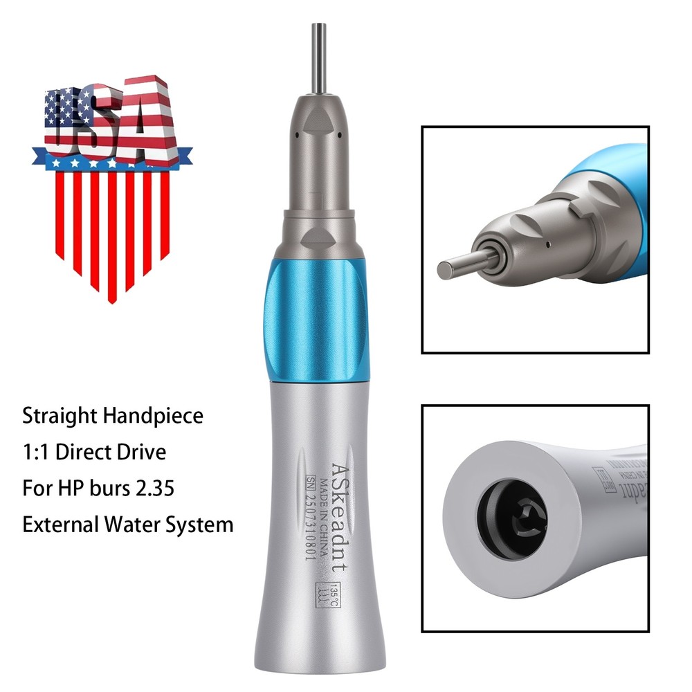 USA ASkeadnt Dental Slow Speed Straight Handpiece Nosecone Low Speed E-type