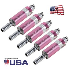 1-5Pcs NSK Style Dental Low Speed Air Motor Handpiece E-type 4holes Pink M4