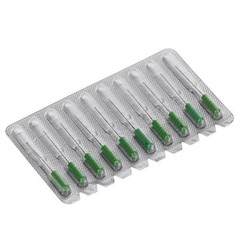 House Brand Dentistry 400625 Barbed Broaches #5 Medium 21mm Sterile Green 10/Pk