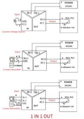 Analog Signal Transmitter 4-20mA 0-20mA Ultra-Thin Isolator 0-10V 0-5V 1-5V