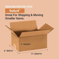 AVIDITI Small Shipping Boxes 9″L x 6″W x 4″H (100-Pack) Heavy Duty Corrugated…
