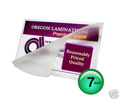 200/pack Badge ID size Hot 7 Mil Laminating Pouches 2-9/16 x 3-3/4 Clear