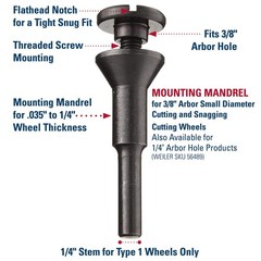 Die Grinder Cut-Off Wheel Mandrel Kit with 10 Discs for Metal Cutting