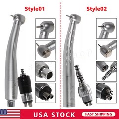 1-5 YABANGBANG Dental High Speed Handpiece + 4 Hole Quick Coupling 360° Swivel
