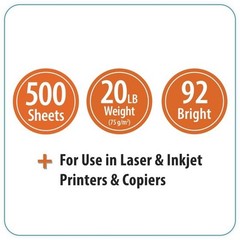 Pen+Gear Copy Paper 500 Sheets White 8.5×11 Multipurpose Printer Paper