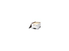 Stor/File Storage Box, Letter/Legal, Lift-Off Lid, White/Blue, 4/Carto