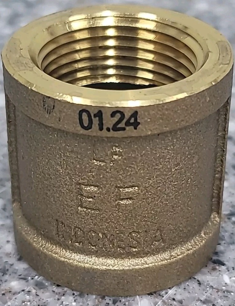 BRASS 1″ FNPT BRASS COUPLING Lead Free