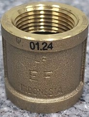 BRASS 1″ FNPT BRASS COUPLING Lead Free