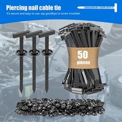 100PCS Nylon Cable Tie Buckle Self Locking Car Body Fastener Clips