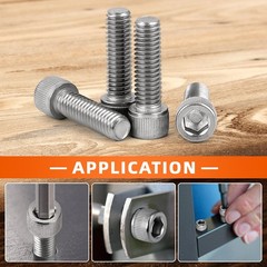 M6-1.0 x 40mm Socket Head Cap Screws Metric, Allen Socket Drive, Stainless St…
