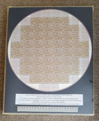 Old Late 1980s 8″ Genuine Semiconductor Wafer inside Plastic Display Case
