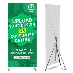Custom Banner with X Stand-Foldable Stand with Handbag-31.5×70.86in