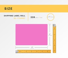 Compatible with DYMO LW 1744907 Pink 4″x6″ Direct Thermal Labels (6) Rolls/220