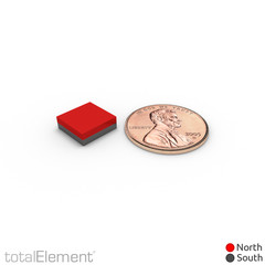 3/8 x 3/8 x 1/8 Inch Rare Earth Block Magnets N52 with Adhesive (28 Pack)