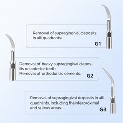 Dental Ultrasonic Air Perio Scaler Handpiece Hygienist 2/ 4Holes 3 Tips AZDENT