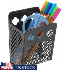Magnetic Pen Holder Mesh Metal Marker Organizer Whiteboard Refrigerator Locker