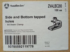 Lot of 100 Southwire/Garvin – BC200 – Threaded Beam Clamp – ZVLBC200 – NEW