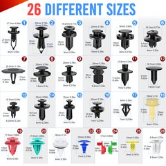 925Pcs Auto Car Bumper Retainer Clips Push Pin Rivet Screw Kit Fastener Remover