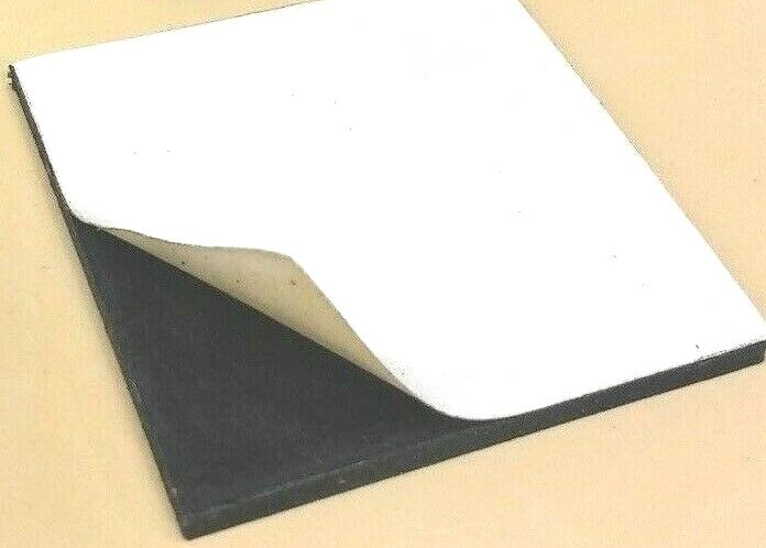 Neoprene Rubber Solid Sheet Peel-Back Adhesive 1/16″Thick x 12″ x 12″ Sq Ft