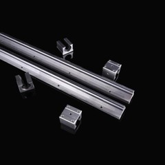 2Pcs SBR12 1500mm Aluminum Cylindrical Guide Linear Slide Rail+4Pcs UU