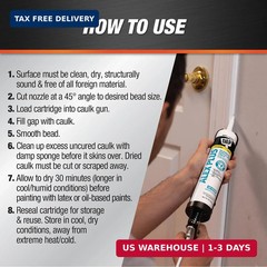 DAP INC 18152 10.1oz White Alex Plus Acrylic Latex Caulk with Silicone