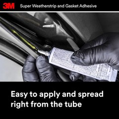3M Super Weatherstrip and Gasket Adhesive, 08581, Black, 2 fl oz Tube, 1 Per Pac