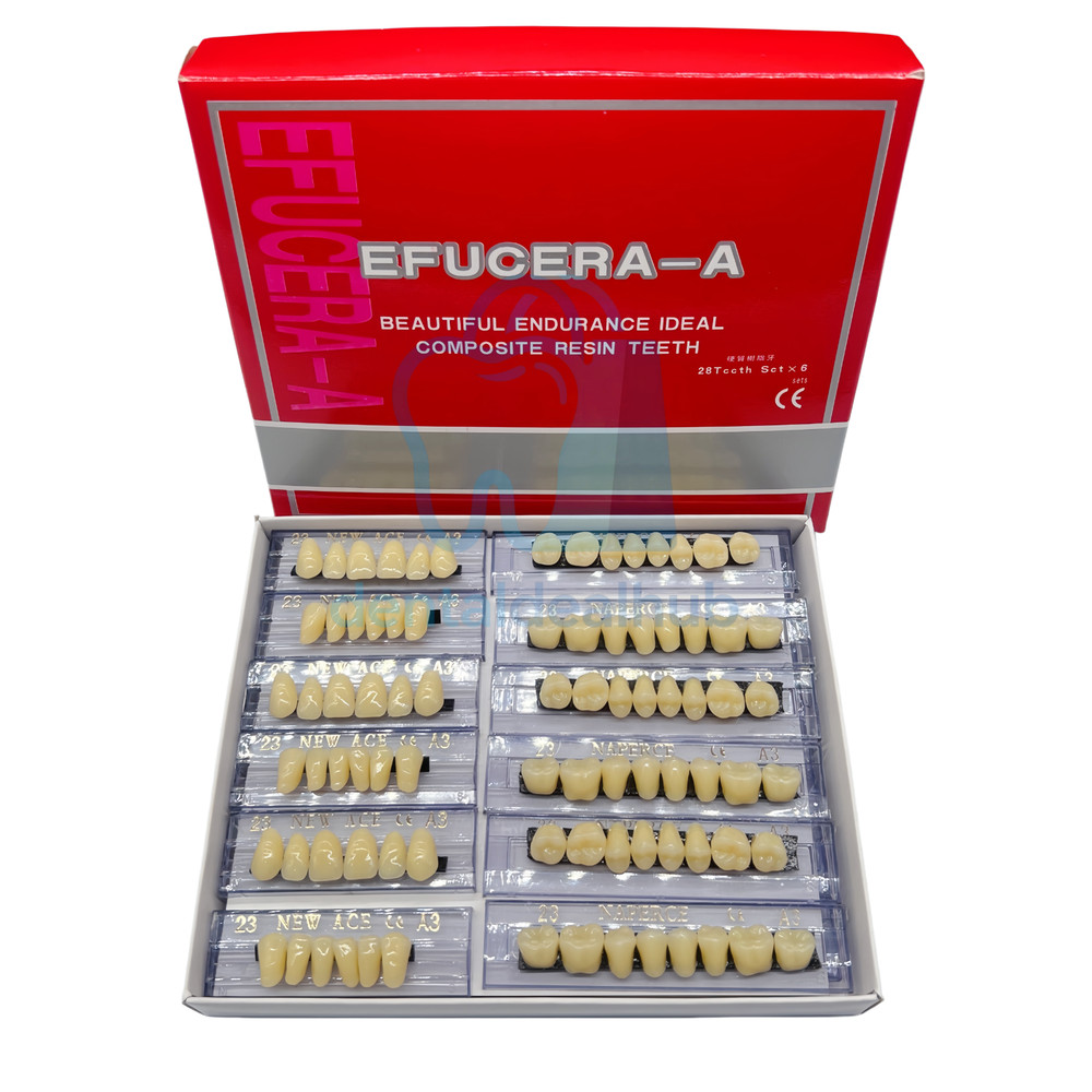 6Sets Denture 23#22# Shade A2 A3 Acrylic Resin Full Set Teeth Upper Lower Dental