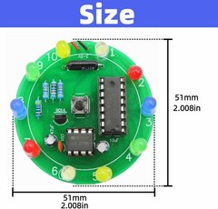 2PCS Soldering Practice Kit CD4017 NE555 DIY Lucky Wheel LED Light Circuit Board