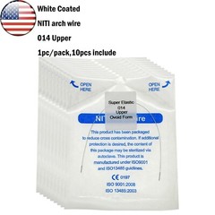 US 10 Pcs Dental Ortho Niti White Arch Wire Super Elastic Upper/Lower 012-020