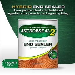 Log & Lumber end Grain Sealer – Prevents up to 90% of end Checks 1 Quart