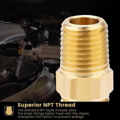 Solid Brass 1/4 NPT Hex Nipples – Pack of 4 Efficient Plumbing Connectors