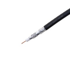RG6 500FT Cable Bulk Coaxial Wire Quad Shield 18AWG Black Coax Satellite TV