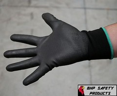 (12 PAIR) GLOBAL GLOVE PUG17-M POLYURETHANE ANTI-STATIC WORK GLOVES MEDIUM