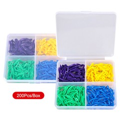 200Pcs Dental Disposable Plastic Wedge With Holes Round Stern Wave Poly-Wedge