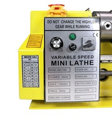 Erie Tools 7×14 Mini Metal Bench Top Variable Speed Lathe and Carbide Cutter Kit