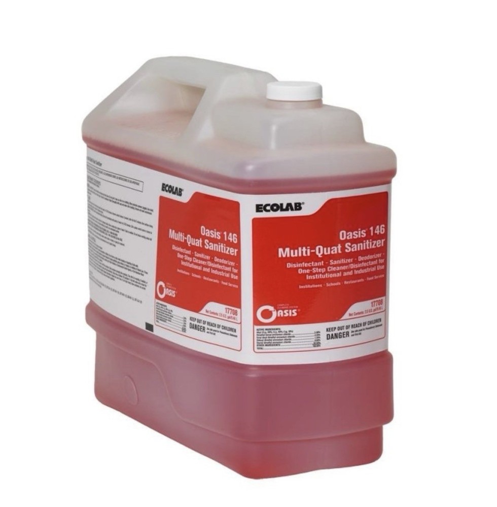 SANITIZER, SURFACE OASIS 146 CONCENTRATE JUG RED NO RINSE QUATERNARY 2.5 GAL
