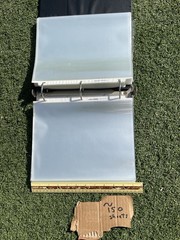 Large 3-Ring Binder w/ ~150 Sheet Protectors — Art Portfolio or Document Storage