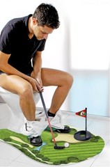 Toilet Golf Game-Practice Mini Golf in Any Bathroom – Great Toilet Time – Dad G