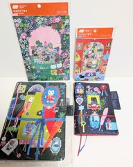 Hobonichi Techo Cover Yumi Kitagishi Cat Underlay Set of 4 multicolor Size A5 A6
