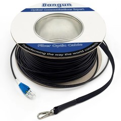 300ft Uniboot LC to LC Outdoor Armored Fiber Patch Cable with Pulli… Fast Ship