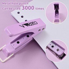 Single Hole Puncher, 1/4″ Hole, 50% Labor Savings, Heavy Duty Metal Punch, 15…