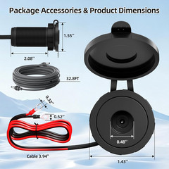 Starlink Mini Cable 32.8Ft with 12V-24V to 20V Step up Pass through Kit, Starlin
