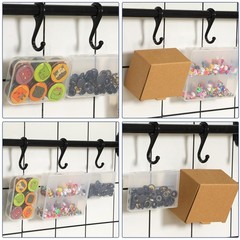 Blulu 3000 Pcs Clear Slot Hole Hang Tags Self Adhesive Hanging Tabs Plastic