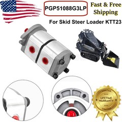 PGP51088G3LP Two-Section Hydraulic Pump For AGT Skid Steer Loader KTT23