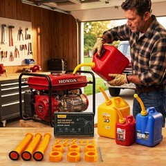 Easy Install Gas Can Spout Kit – 3 Nozzle Systems in Yellow for 1-10 Gallons