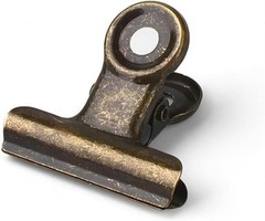 Antique Brass Small Bulldog Clips – 30 Pack Mini Hinge Clip 0.87 Inch Metal B…