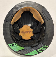 LIFT Safety Dax Fifty 50 Carbon Fiber Full Brim Hard Hat Orange Black Used LOOK