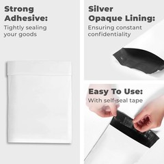 X-Large Poly Mailers 32X32 Solid White Shipping Bags Tear And Puncture Free Poly